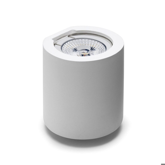 Applique di gesso cristaly cilindro bianco verniciabile
