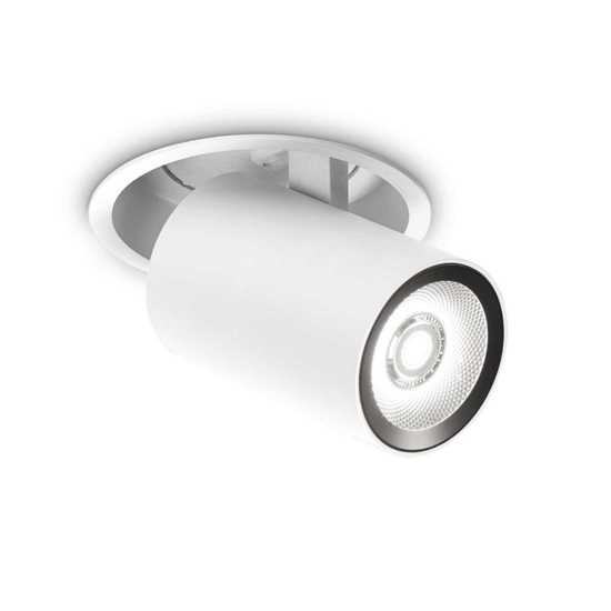 Ideal lux nova faretto da incasso led 12w 3000k orientabile bianco