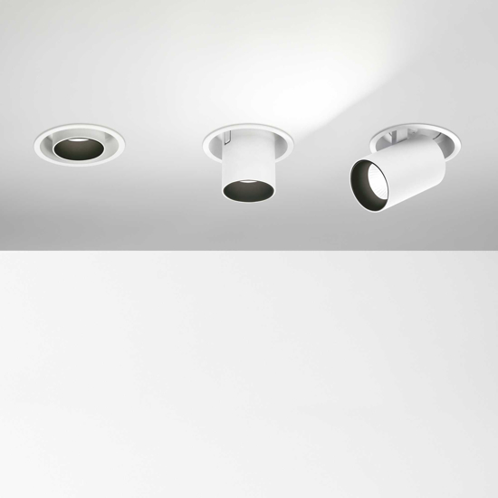 Ideal lux nova faretto da incasso led 12w 3000k orientabile bianco