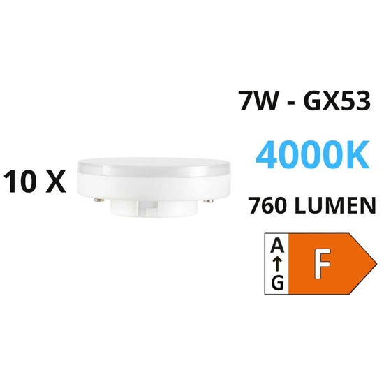 N10 lampadine gx53 led 7w 4000k 760lm 110 ideal lux