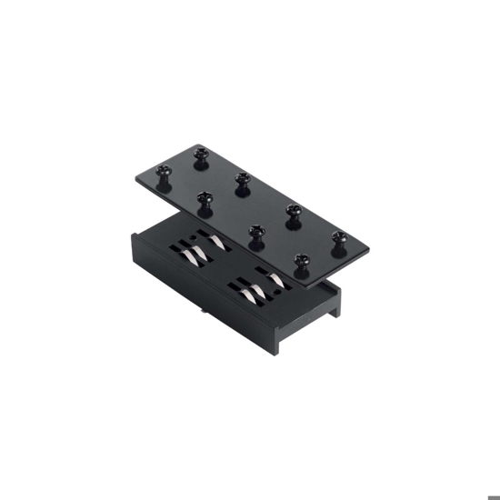 Connettore elettrico per profili binario monofase 48v nero arca