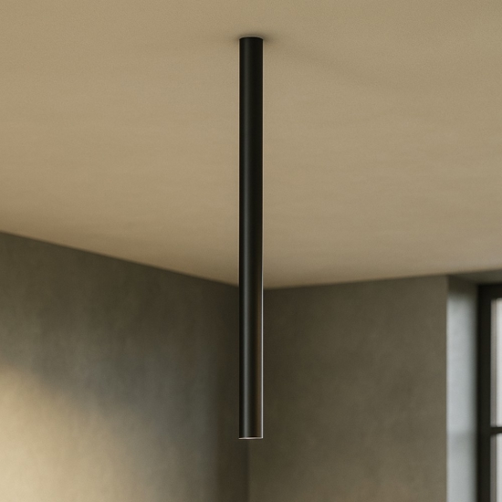 Ideal lux look pl1 h95 faretto nero per penisola cucina gu10 3000k