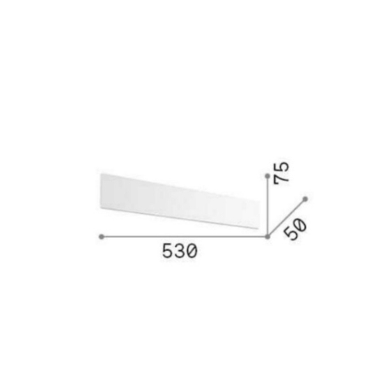 Applique zig zag bianco ideal lux d53 led 23w 4000k rettangolare moderna
