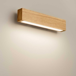 Ideal lux craft applique led 13w in legno naturale 3000k monoemissione