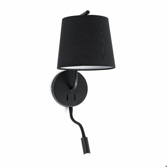 Applique per comodino camera da letto nero moderna fp
