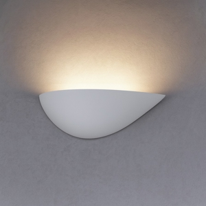 Applique destra in gesso bianco design moderna