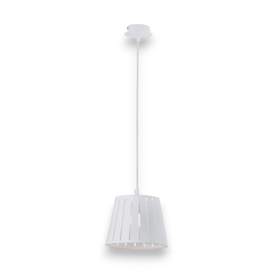 Lampada a sospensione cono design bianca moderna per isola penisola fp