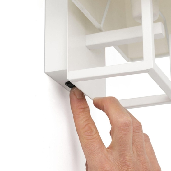 Applique da comodino per camera da letto bianco con interruttore