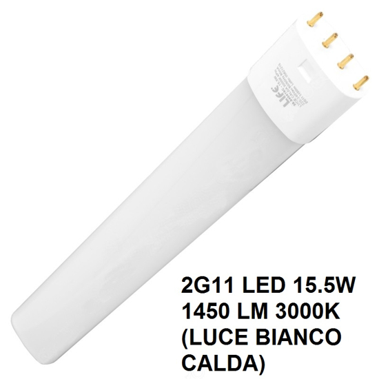 Lampada led 2g11 15,5w 1450 lumen 3000k luce bianco calda