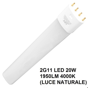 Lampada tubo led 2g11 20w 1900 lumen 4000k luce naturale