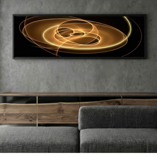 Quadro cosmo con luce design moderno 50x150 cm per soggiorno fp
