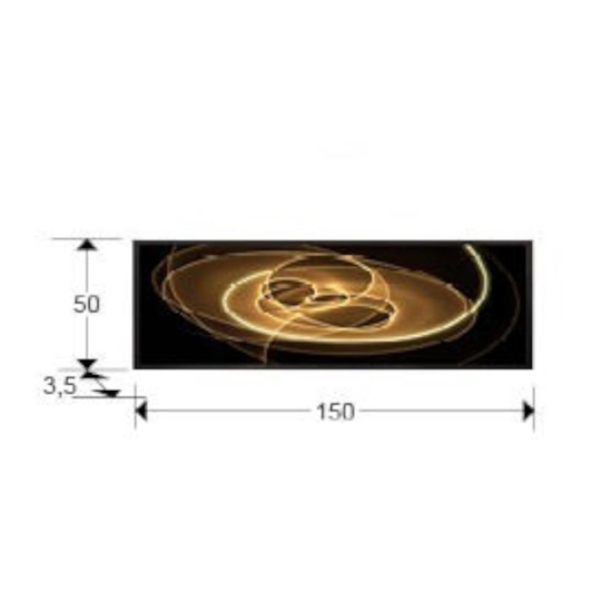 Quadro cosmo con luce design moderno 50x150 cm per soggiorno fp