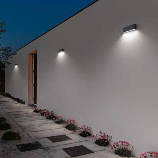Isyluce applique da esterno 6w 4000k cover antracite bianco