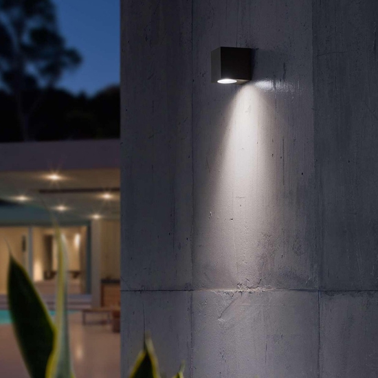 Isyluce applique da esterno cubo bianco