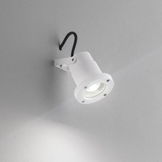 Faretto da esterno orientabile bianco e-sea isyluce anti corrosione