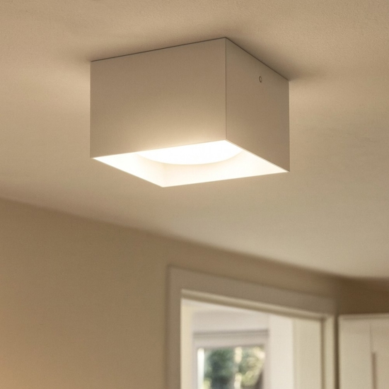 Ideal lux spike pl1 square faretto quadrato bianco led 3000k