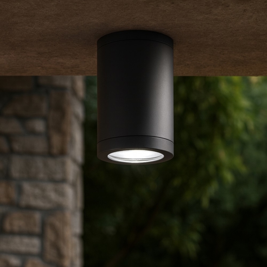 Faretto per esterno a soffitto cilindro isyluce antracite