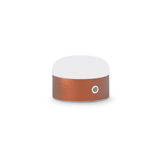 Ideal lux abat jour lampada da comocino mignon tl led dimmerabile rame fp