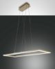 Lampadario per soggiorno moderno led dimmerabile rettangolare oro opaco