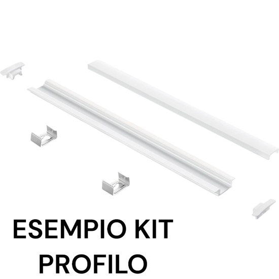 Profilo agolare 3mt lineare per strisce led sottopensile ideal lux per strip 8mm