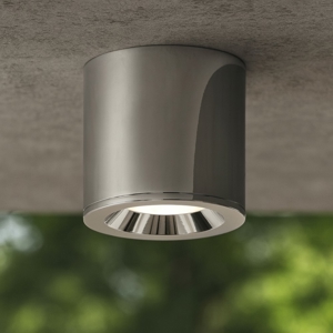 Faretto per esterno bagno cilindro cromo da soffitto