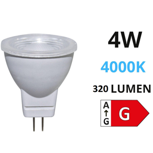 Life lampadina gu4 led 4w 4000k 12vdc 320lm ottica 38 cod 39.915014n40