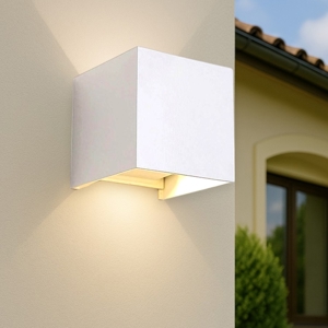 Life applique led 20w 3000k 4000k 5000k cubo bianco per esterno
