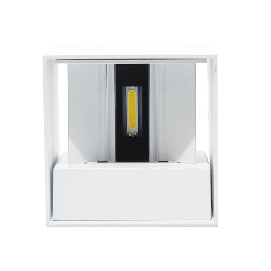 Applique cubo bianco per esterni smart life wifi ip65 led tricolor rgb