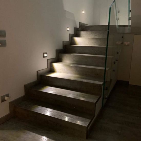 Life segnapasso led antracite per esterno da incasso 2w 3000k 4000k 5000k