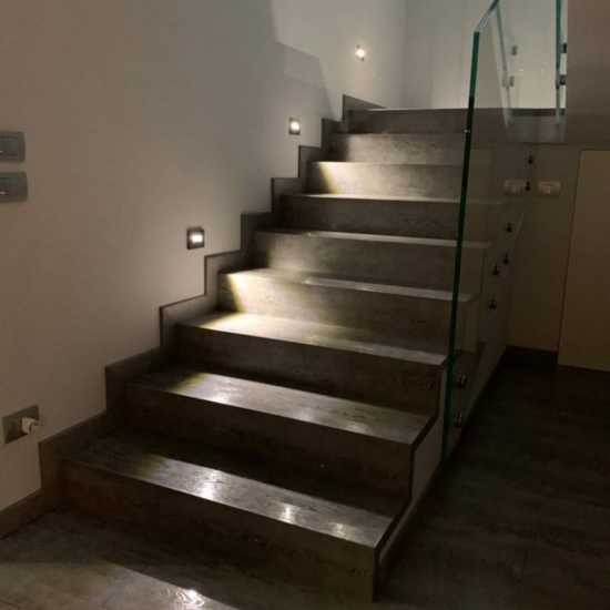 Segnapasso led 2w 3000k 4000k 5000k da incasso per esterno nero
