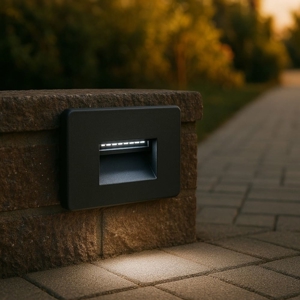 Life segnapasso da incasso nero per esterno  led 2w 4000k ip65 fp