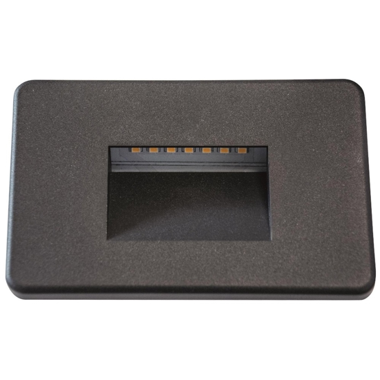 Life segnapasso da incasso nero per esterno  led 2w 4000k ip65 fp