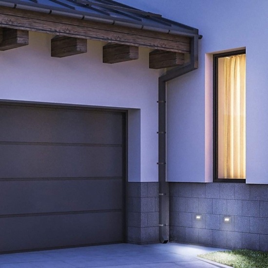 Life segnapasso da incasso nero per esterno  led 2w 4000k ip65 fp
