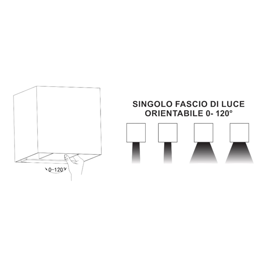 Life applique da esterno bianco solare crepuscolare movimento led 4000k 5w