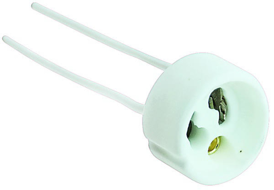 Portalampada tipo gu10 230v l15cm d27,5mm in ceramica 