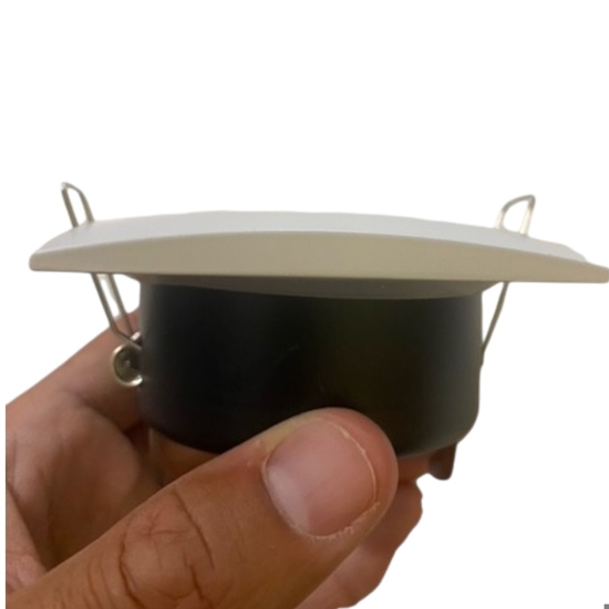 Faretto da incasso per controsoffitto bagno doccia quadrato bianco