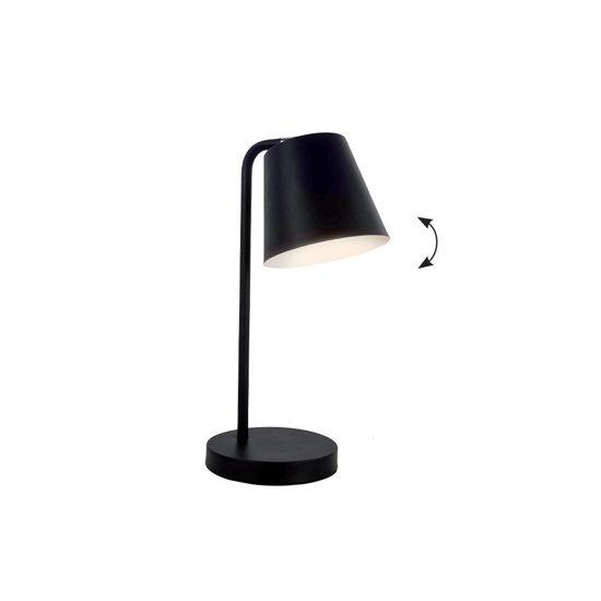 Lampada nera da tavolo scrivania moderna luce orientabile fp