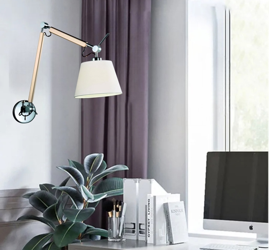 Applique per comodino camera da letto braccio orientabile fp
