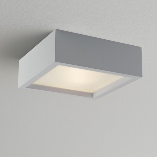 Plafoniera di gesso per cucina moderna diffusore in vetro