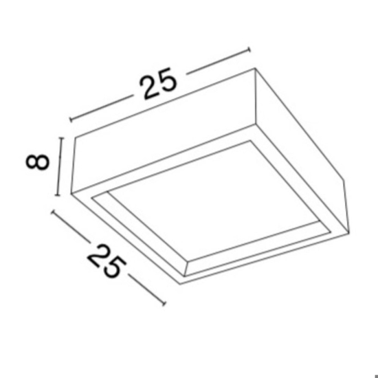 Plafoniera di gesso per cucina moderna diffusore in vetro