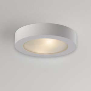 Plafoniera di gesso per cucina con diffusore in vetro