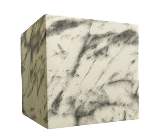Applique cubo led 13w 3000k effetto marmo bianco fp