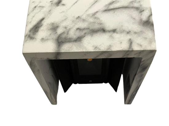 Applique cubo led 13w 3000k effetto marmo bianco fp