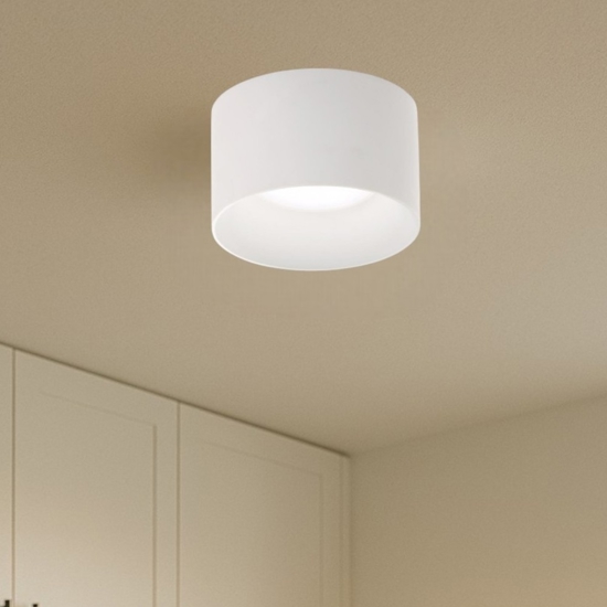 Plafoniera da cucina rotonda bianca da soffitto fp