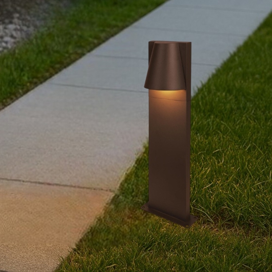 Lampione marrone da giardino design moderno fp