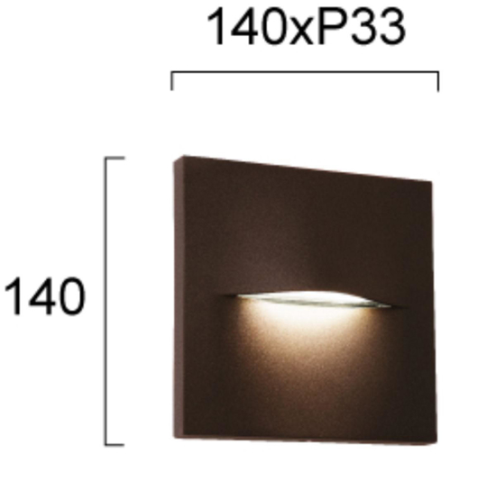 Segnapasso per esterno antracite led 3w 3000k fp