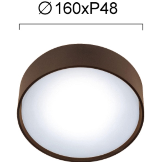 Plafoniera bianca per esterno ip65 rotonda 10w 3000k 16cm fp