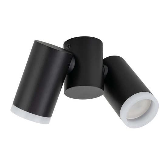 Plafoniera nera da cucina con faretti orientabili da soffitto