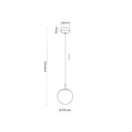 Lampada sfera 21 cm a sospensione oro vetro trasparente rigato stile contemporaneo