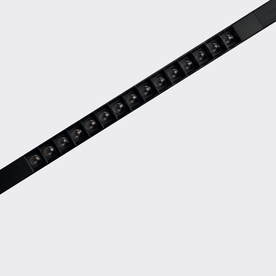 Elcom faretto proiettore nero 17w 4000k per binario 6445-20-16